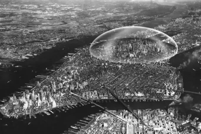 Buckminster Fuller’s Vision for a Geodesic Dome Over Manhattan