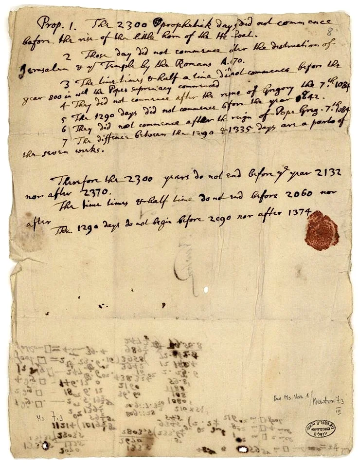 Isaac Newton's Surprising Prediction of an Apocalypse in 2060